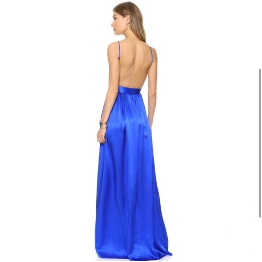One Contrarian Silk Maxi Dress blue